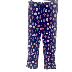 North Pole, Sleep Pants Pajama Pants, Holiday, Size Medium Navy Background New